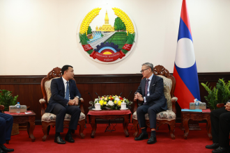 Minister of Foreign Affairs Receives Ambassadors of Friendly Countries to Laos